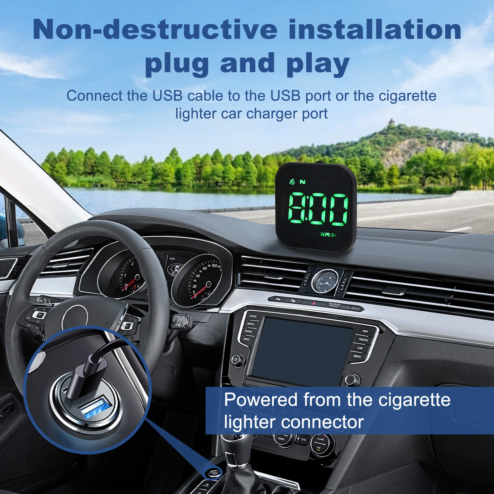 GPS Спидометр дисплей HUD аксессуары для бездорожья Автомобильная сигнализация