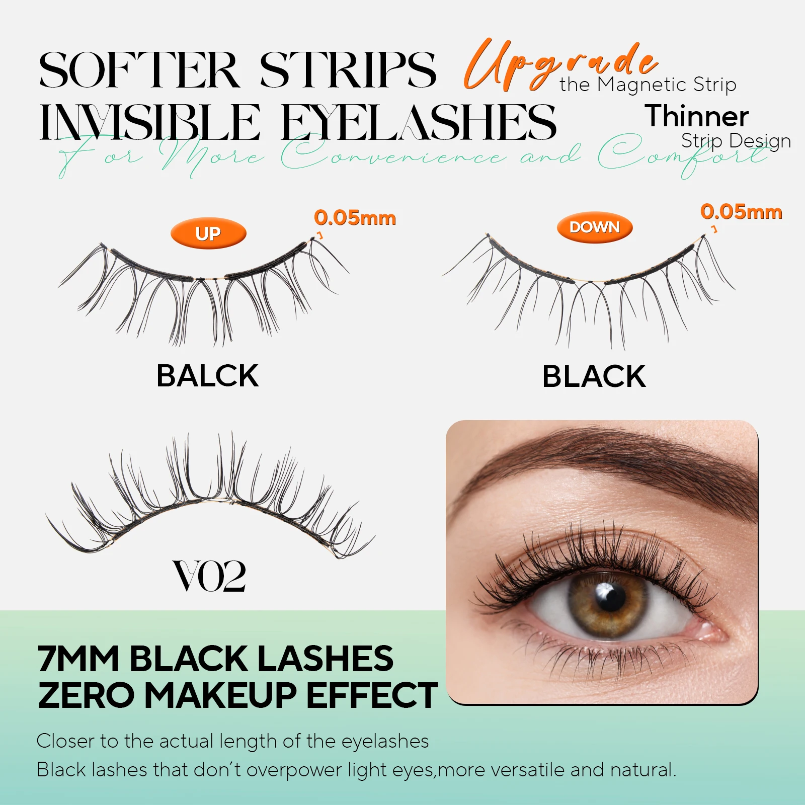 Фото VYRILA Upgrade Magnetic Eyelashes Brown/Black Reusable Soft Magnetic Lash with Applicator Natural Look No Glue Needed Lashes Kit №4