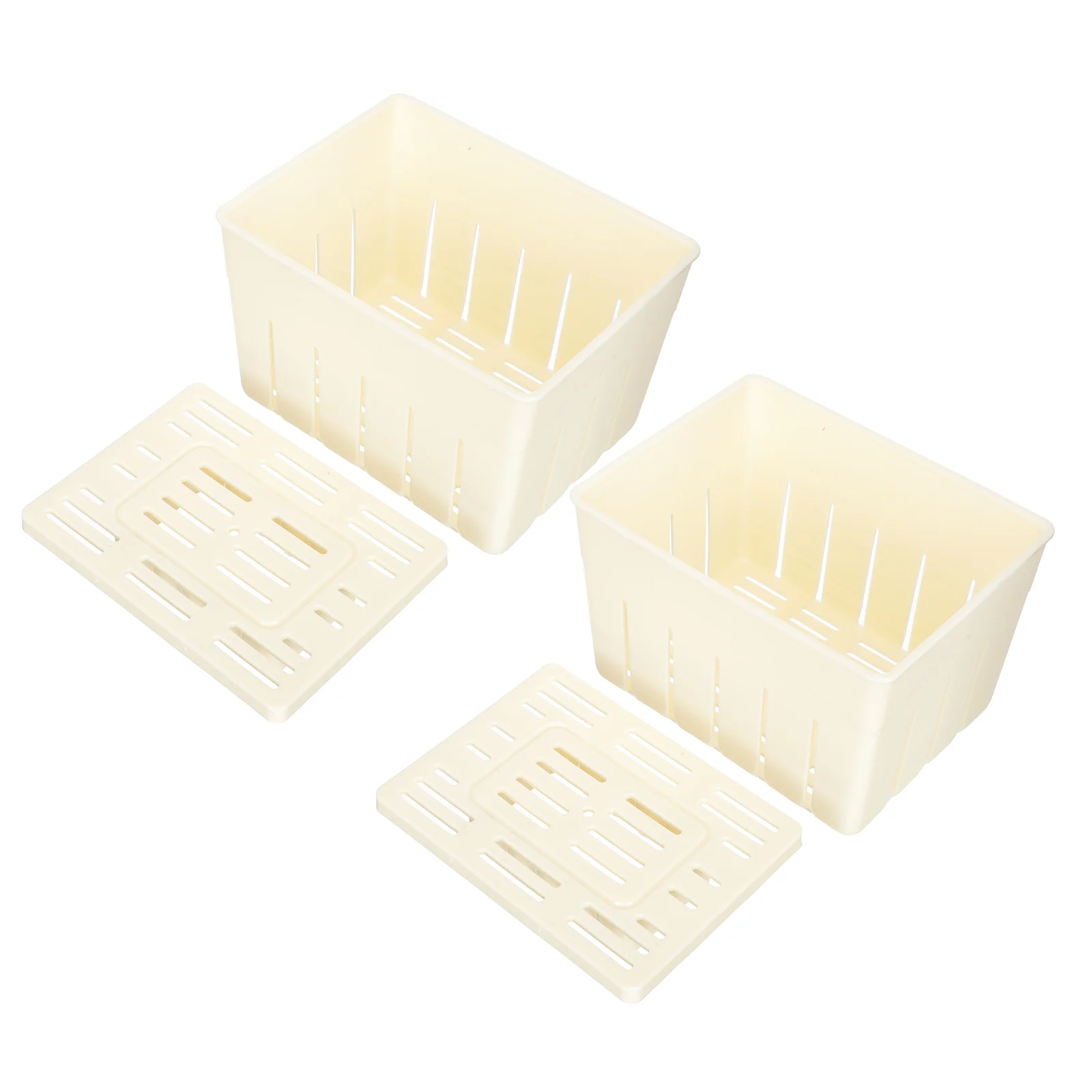 

2 Pcs Food Press Tofu Mold Soybean Curd Molds Plastic Making Squeezer Household Maker Kitchen Moulds Kitchenware