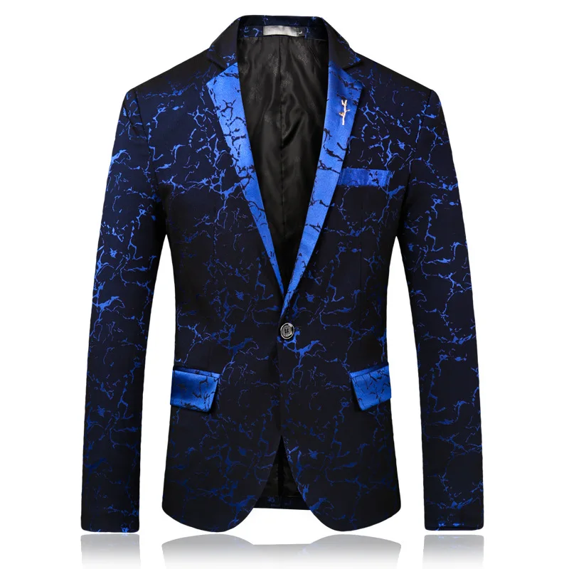 2022 Men Spring High Quality Leisure Printing Business Suit/Male Slim Fit Fashion Tuxedo Men's Casual Blazers Jacket Size S-3XL