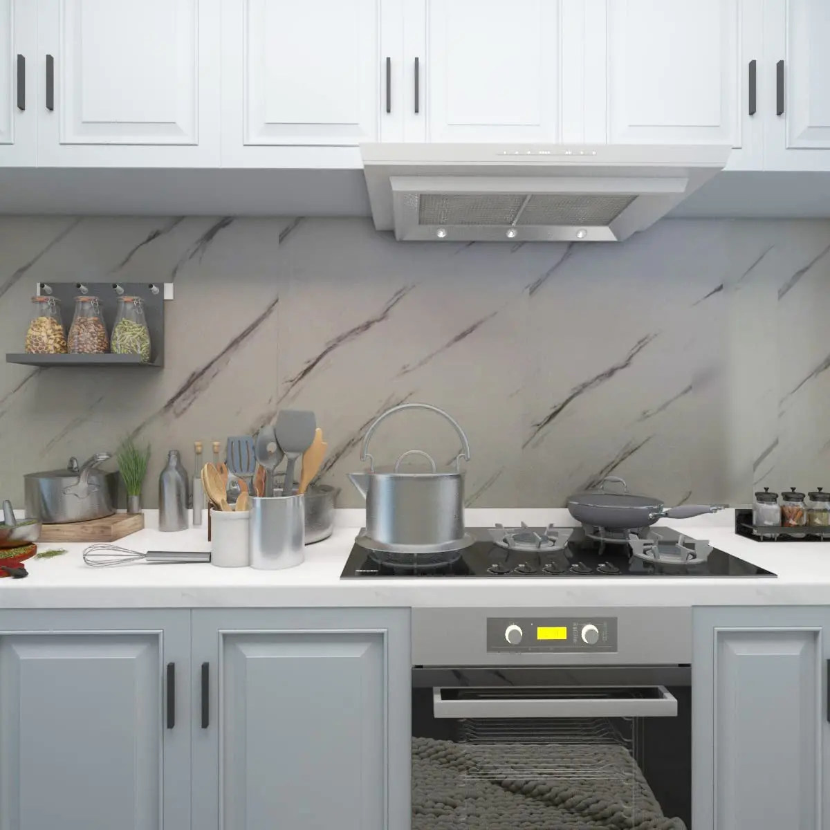 Фольга 80 см мраморный декор контактная бумага для кухни маслостойкая ПВХ