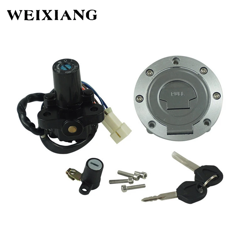 

Motorcycle Ignition Switch Kit Assembly Fuel Gas Cap Tank Cover Seat Lock With 2 Keys For Yamaha YZF R1 R6 FJ09 FZ6 1998-2017