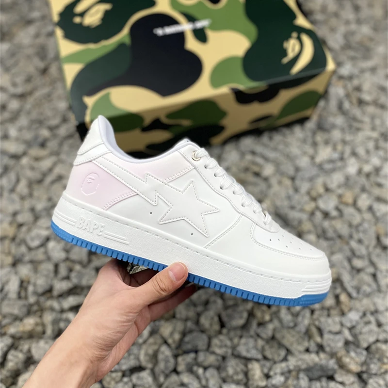 High Quality Original A Bathing Ape White Black Men Sport Shoes Running Shoes Women Sneakers Casual Sandals Size:36-45