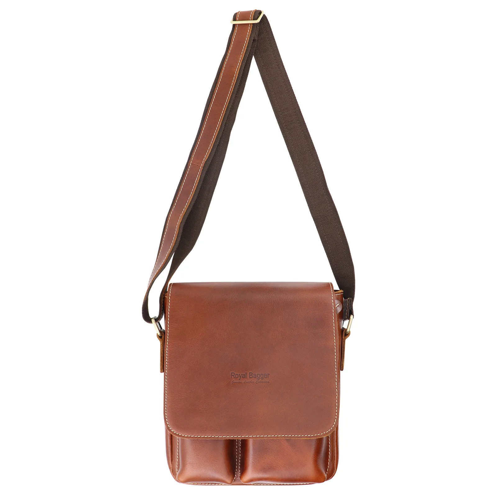 Royal Bagger Shoulder Bag for Man Messenger Sling Bags Men Real Genuine Cow Leather Retro Fashion Crossbody Pockets Business