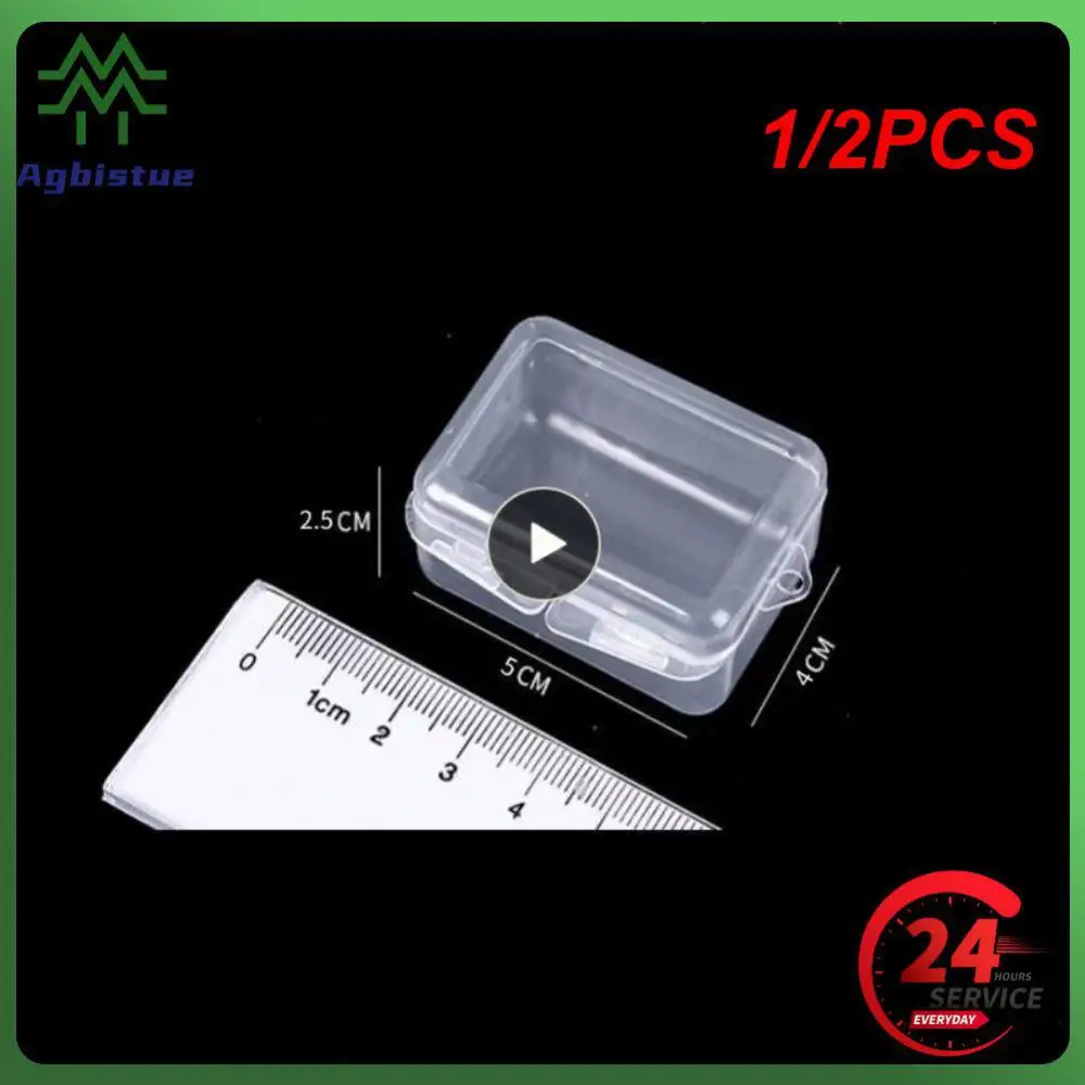 

1/2PCS Packing Boxes Earrings Rings Plastic Earplugs Box Durable Strong Finishing Boxes Mini Jewelry Storage Case Storage Boxes
