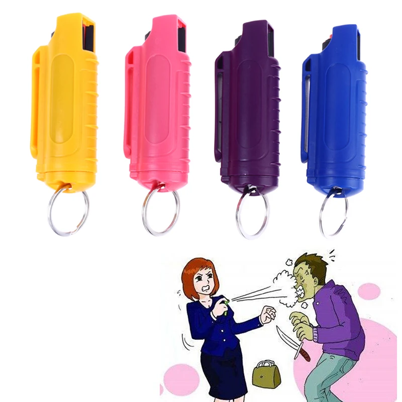 

Girls Women Portable Safety Self-defence 20mL Pepper Spray Keychain Pepper Tank Bottle For Emergency Life Saving Accessories
