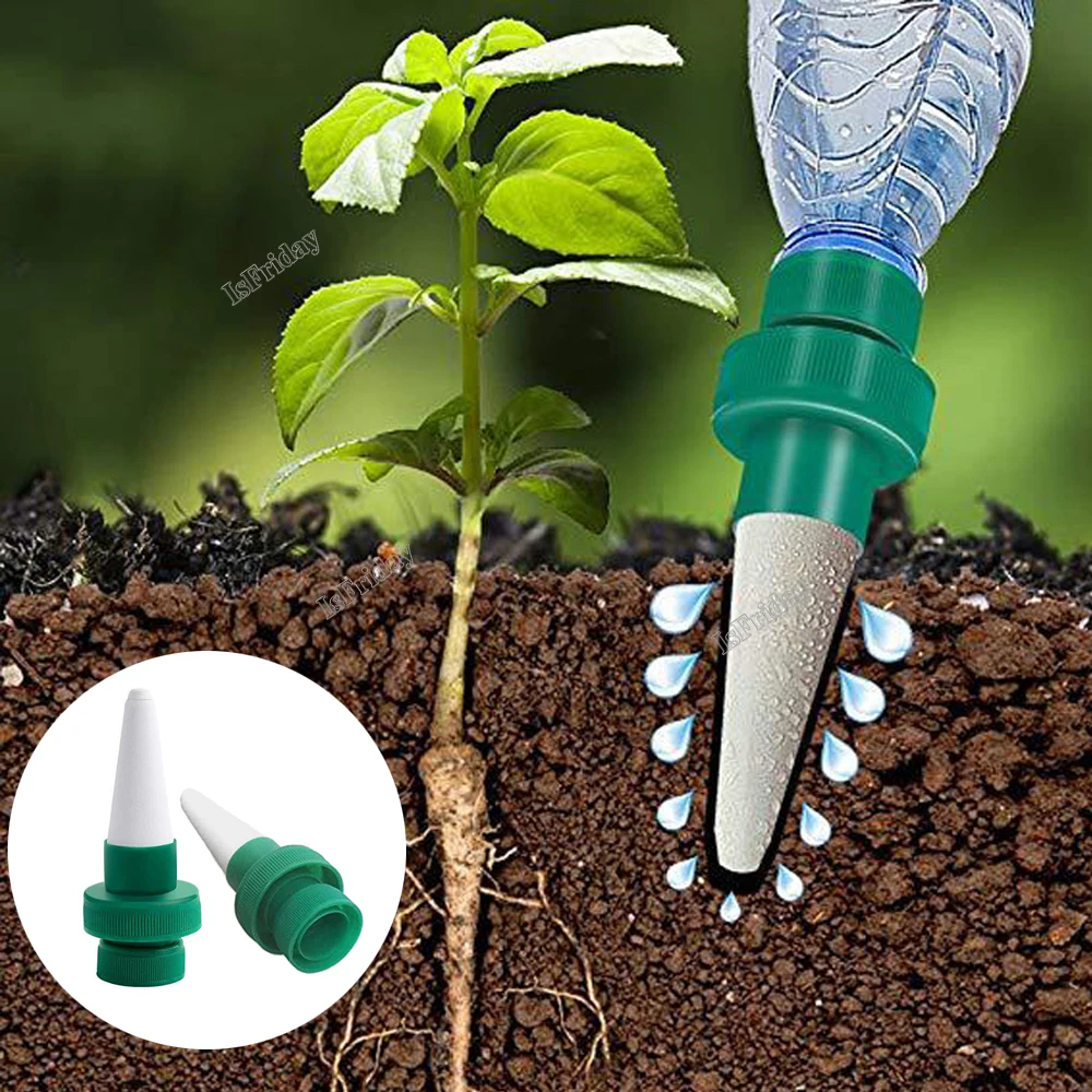 

1-20PCS Self-Watering Dripper Head Automatic Drip Irrigation Watering Spike Bottle Nozzle Indoor Travel Potted Plant Waterers