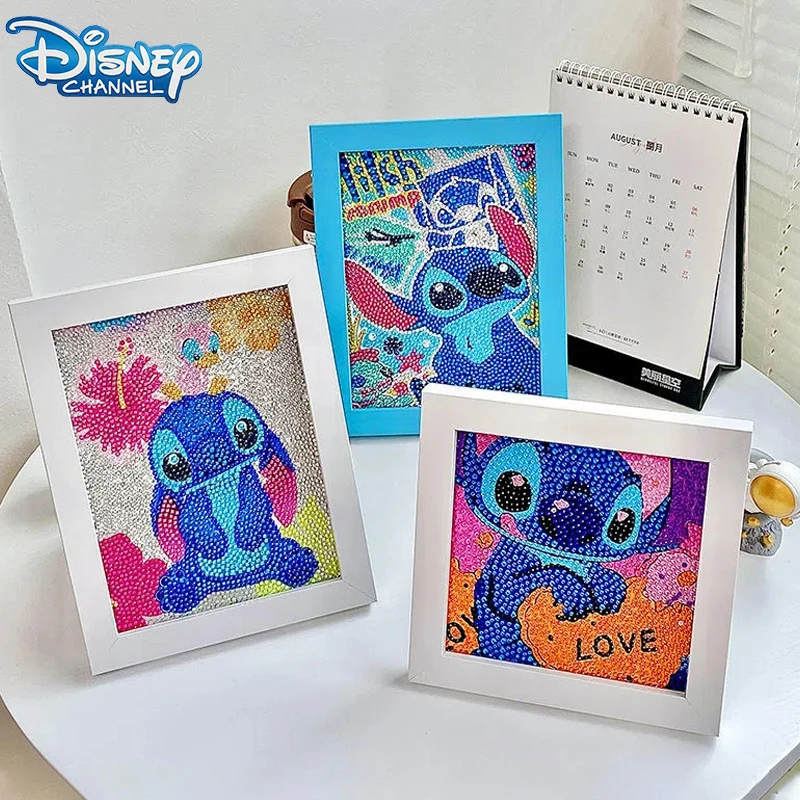 

Disney Stitch Rhinestone Diy Framework Photo Manual Photo Sticker Cartoon Material Package Party Decoration Gift Photo Frame