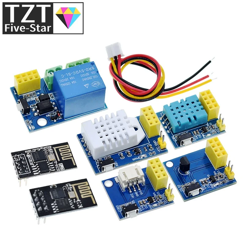 Релейный модуль ESP8266 с Wi-Fi 5 В DS18B20 DHT11 DHT22 RGB контроллер для умного дома выключатель