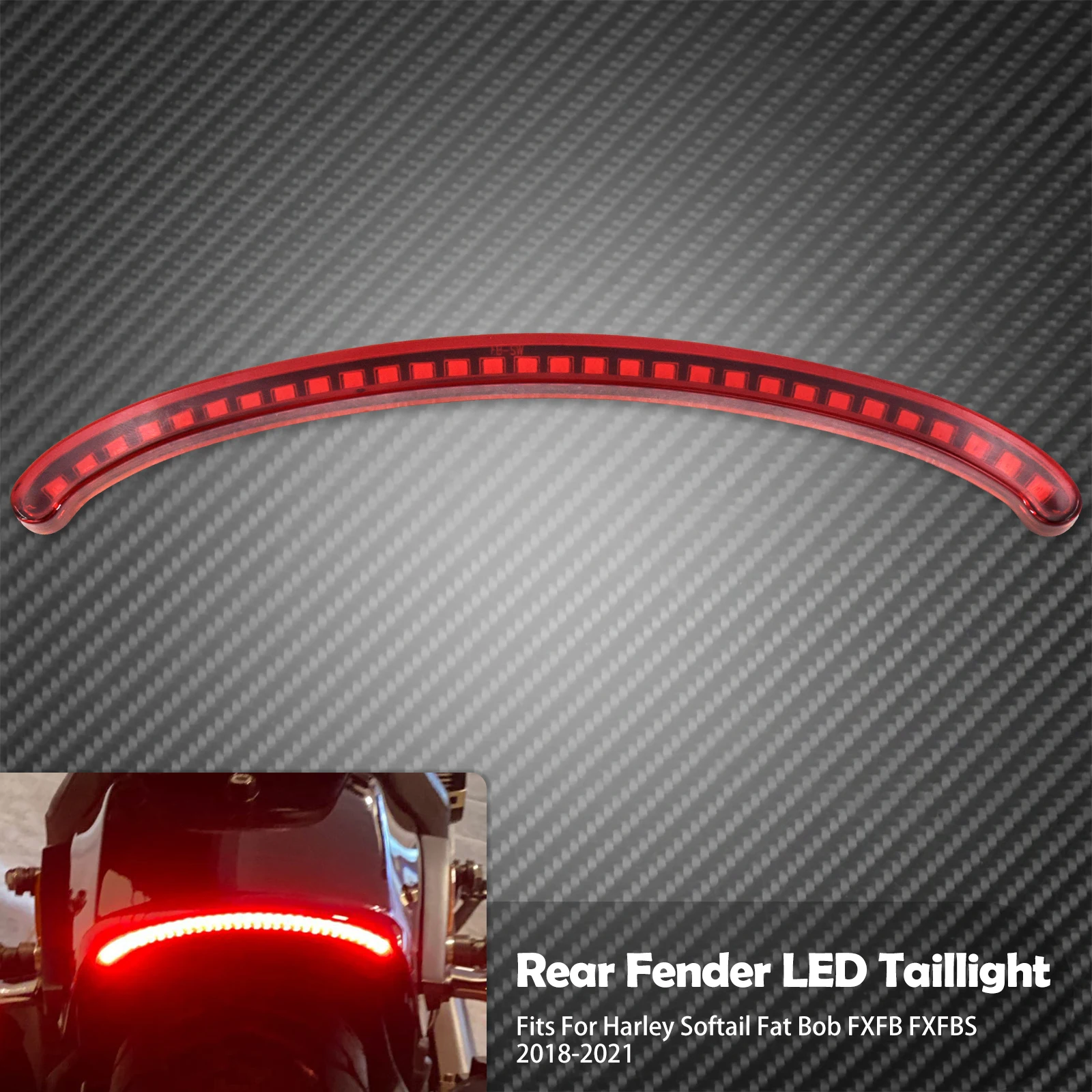

Заднее крыло мотоцикла, светодиодный задний фонарь, указатель поворота, стоп-сигнал для Harley Softail Fat Bob FXFB 107 FXFBS 114 2018-2023 24