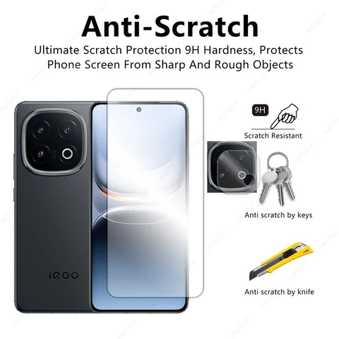 Закаленное стекло для vivo iQOO 13, защитная пленка для экрана для vivo iQOO 13 5G HD, прозрачная защитная пленка для объектива камеры iQOO 13