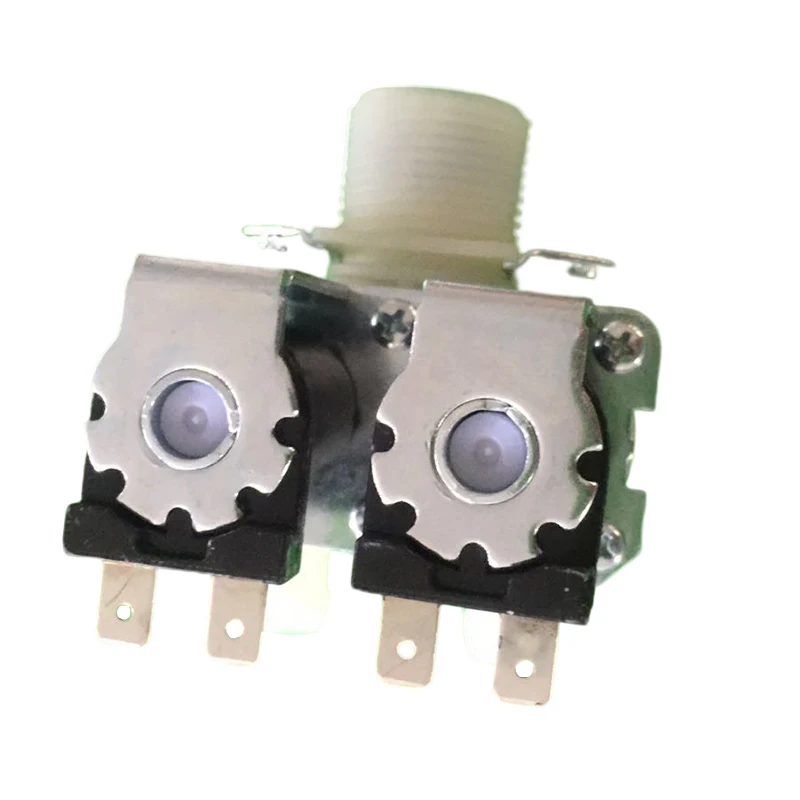 

One In Two Out Normally Closed Water Inlet Solenoid Valve DC 12V 24V AC 110V 220V Flow Switch for Washing Machines