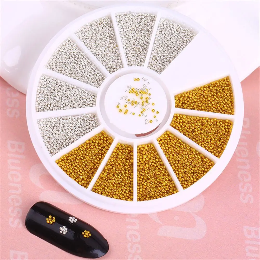 

DIY Manicure Decor Steel Ball 3D Metal Caviar Bead Nails Tips Glitter Beads Nail Art