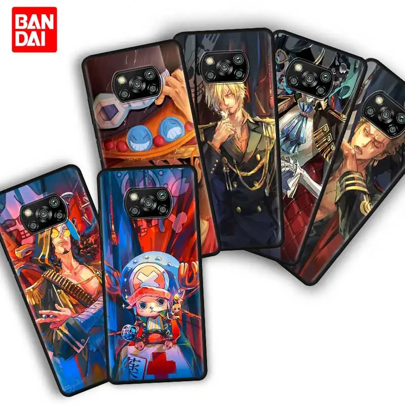 

One Piece Zoro Law Case for Xiaomi Poco X3 NFC F3 M3 11t 11 Lite Ultra Redmi Note 10s 10t Pro Plus 5G Capa Cover Black Silicone