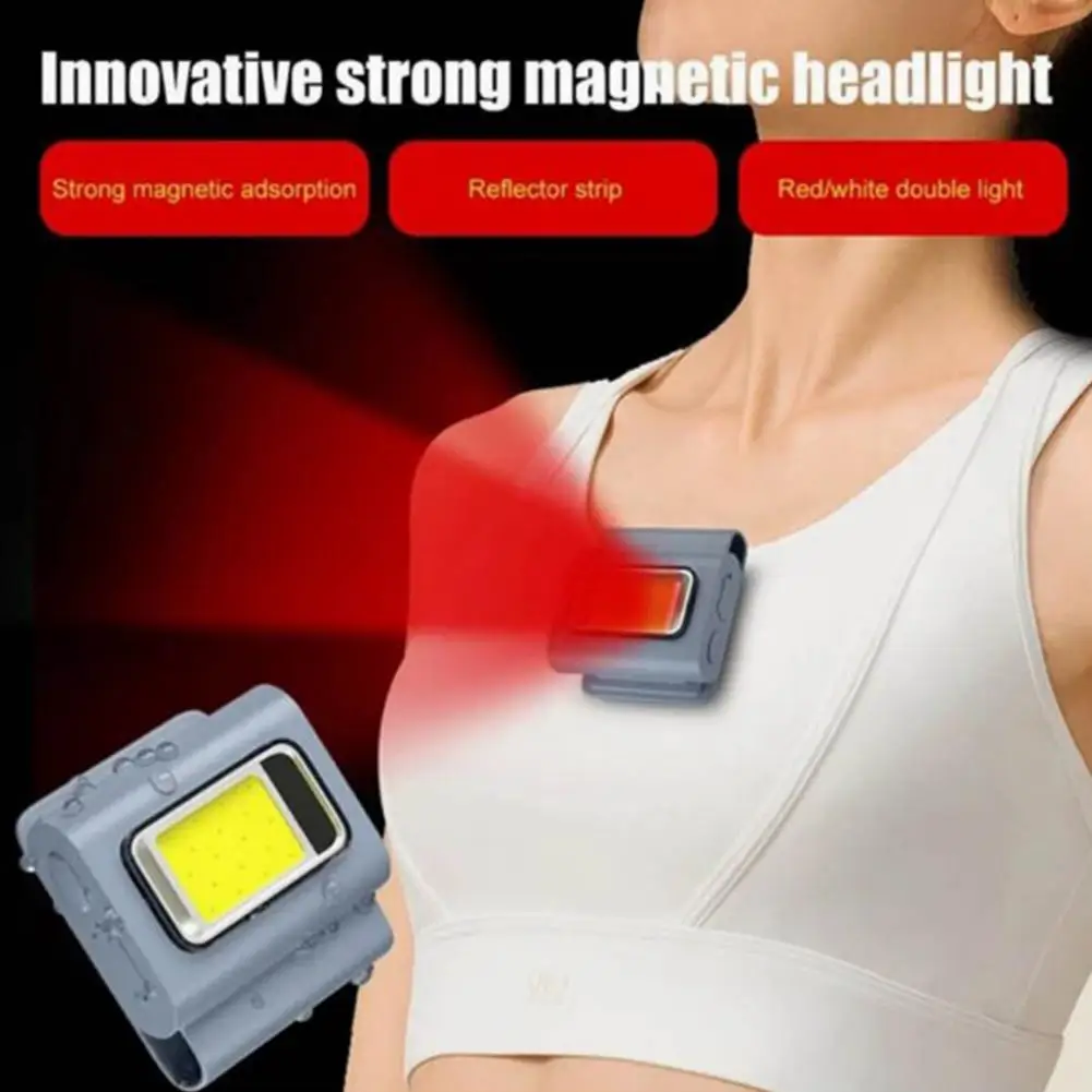 

LED Headlamp USB Rechargeable Multi-purpose Portable Strong Magnetic Clip For Night Running Walking Hiking