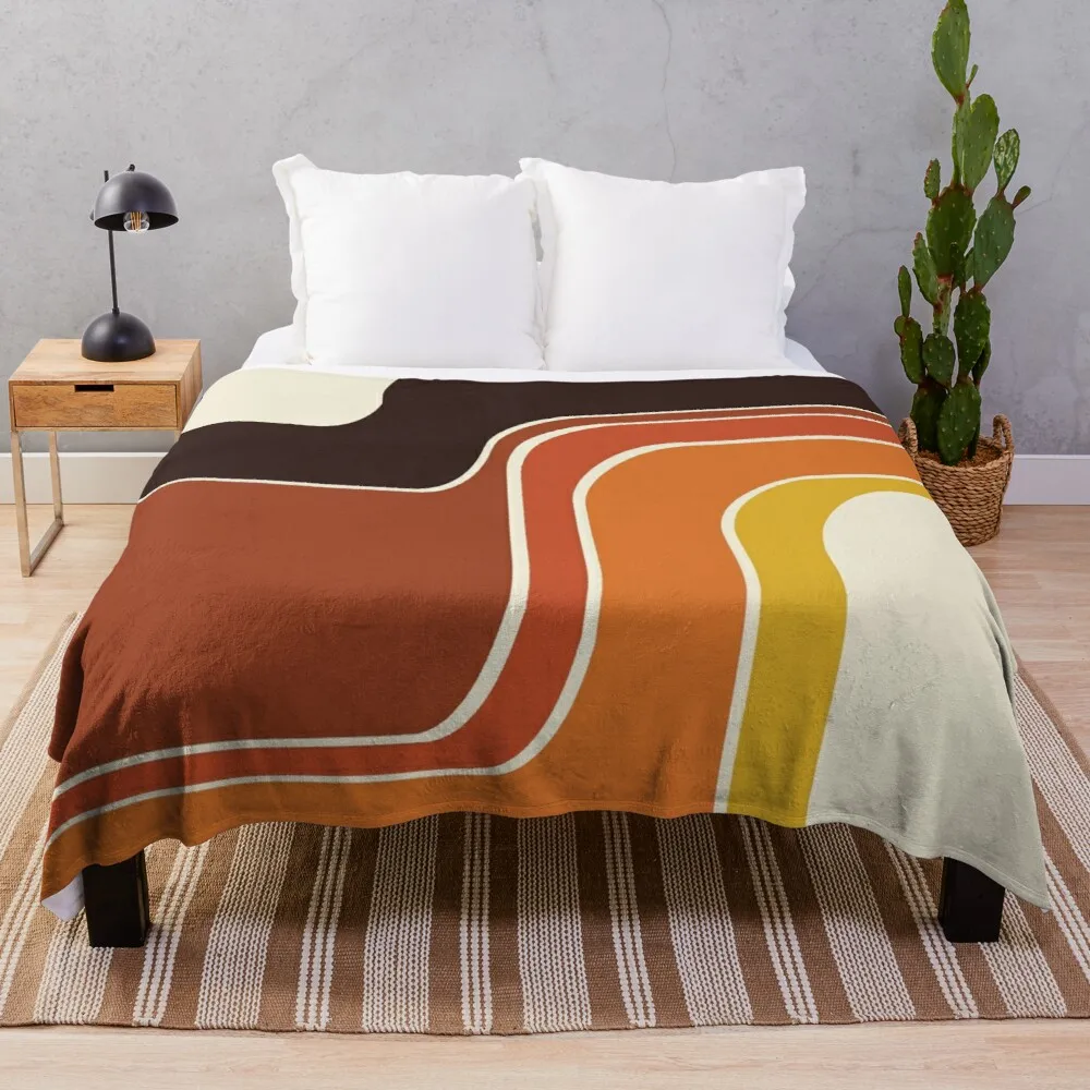 

Чехол в стиле ретро зигзаг соответствует оранжевому одеялу 1920-х годов, теплое украшение, кровать и диван, подходит для мужчин и женщин