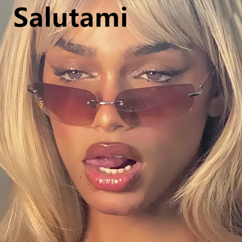 

Очки солнцезащитные унисекс без оправы, в стиле хип-хоп