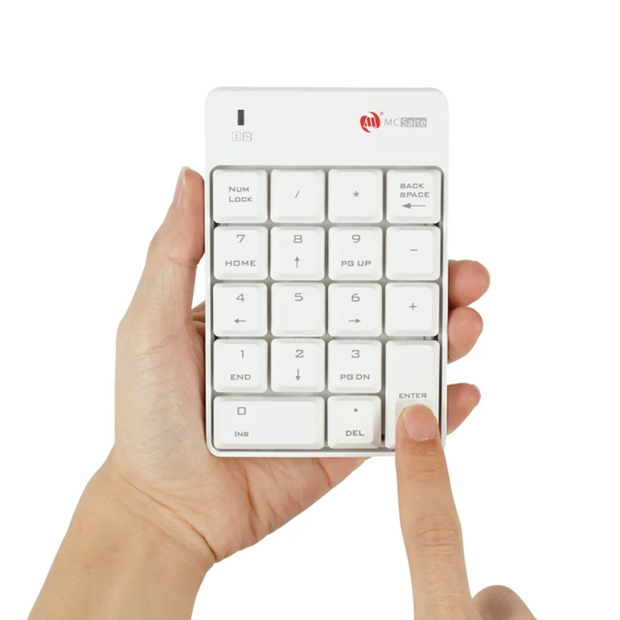 

White/Black 18 Key 2.4G Wireless Numeric Keypad for Mechanical keyboard Notebook,Desktop,Financial Accounting Wireless Keypad