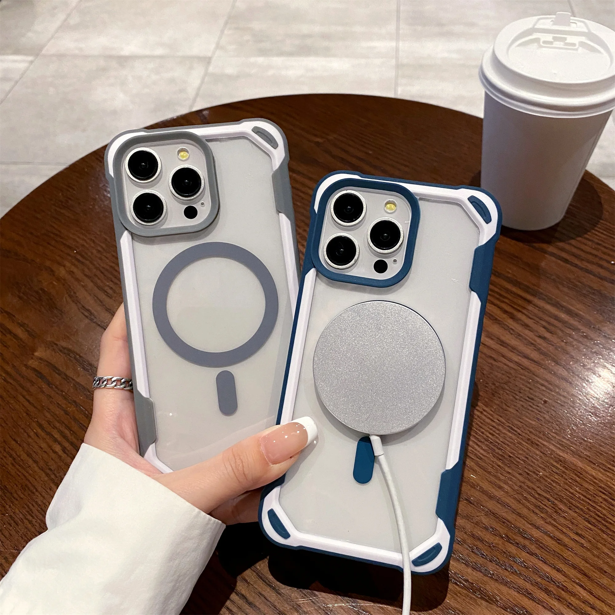 Для 15promax Air Edue акриловая панда для 15 14 13 12 Pro Max прозрачная Магнитная