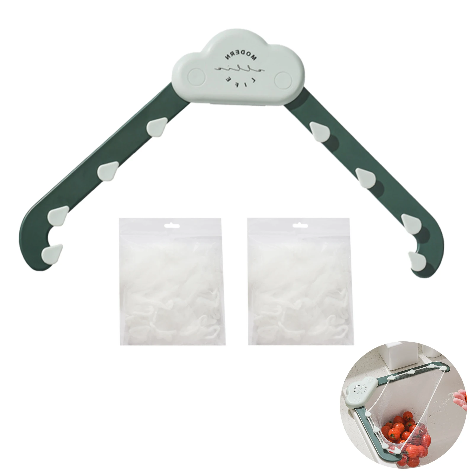 

Leftovers Filter With Mesh Bags Multifunctional For Garbage Corner Anti Clogging Hanging Kitchen Triangle Sink Strainer