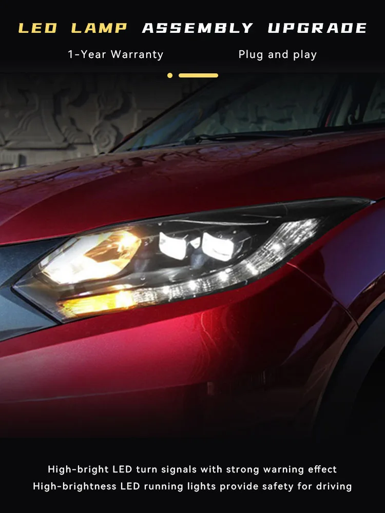 Автомобильная осветительная лампа для Honda светильник Vezel 2015 2016 2017 2018 светодиодная