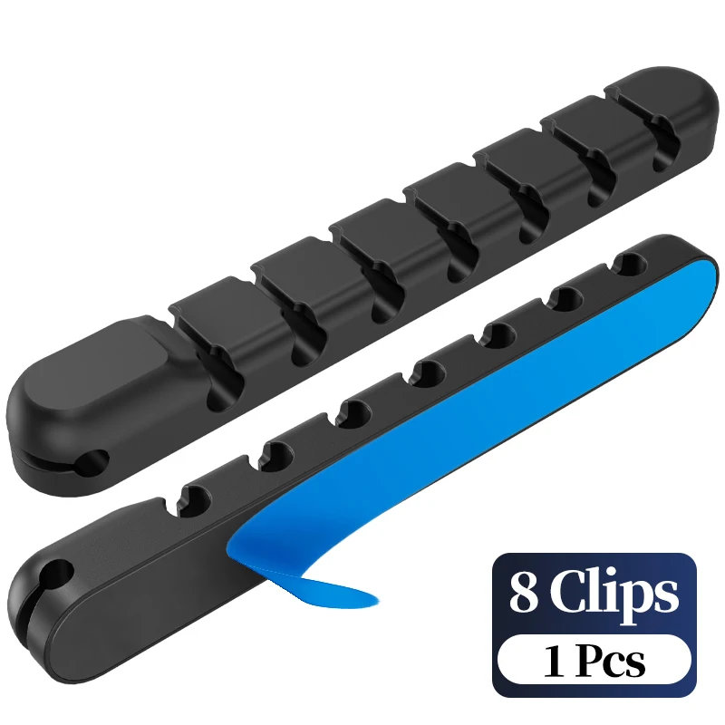 

Wire Organizer Clips Cord Universal Silicone Winder Clips Cable Holder For Mouse Keyboard Headphone Wire Desktop Tidy Management