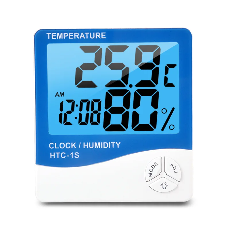 

HTC-1 HTC-2 ЖК-электронный цифровой измеритель температуры и влажности, термометр, гигрометр, часы для внутренней и наружной метеостанции