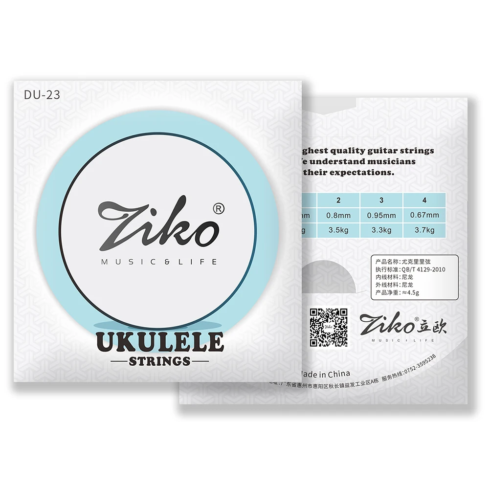 

ZIKO DU-23 Ukulele Strings Nylon Cost-Effective Professional High Quality Ukulele Strings Practice String Ukulele Accessories