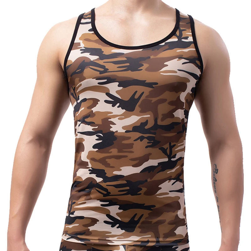Майка мужская камуфляжная без рукавов дышащая майка для фитнеса спортивная