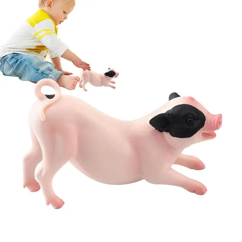 

Реалистичная пластиковая ферма, животное, свинья, модель, фигурка, набор игрушек, Обучающие игрушки, украшение, детские подарки