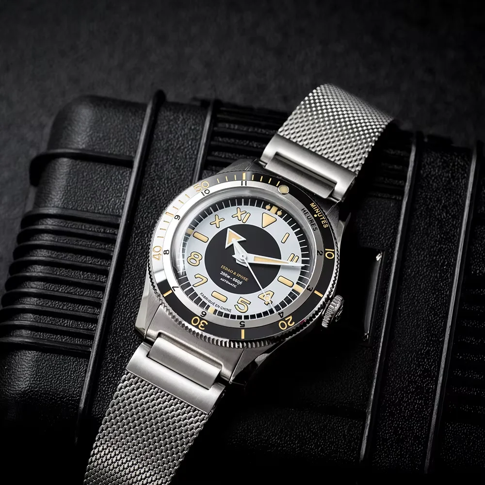 Фото IX & DAO IPOSE 5303 Мужские механические часы PT5000/SW200 GMT Роскошные часы с автоматическим механизмом с сапфировым стеклом 200 м Водонепроницаемые часы для дайвинга №3