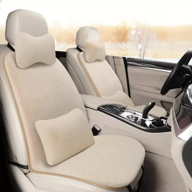 

Lazy Rabbit Fur Warm Car Seat Cover Universal Most Models Warmth Cushion Automotive Interior Auto Winter Necessary Accessories
