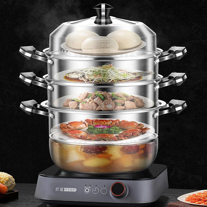 Пароварка из нержавеющей стали для приготовления пищи пельменей овощей яиц риса