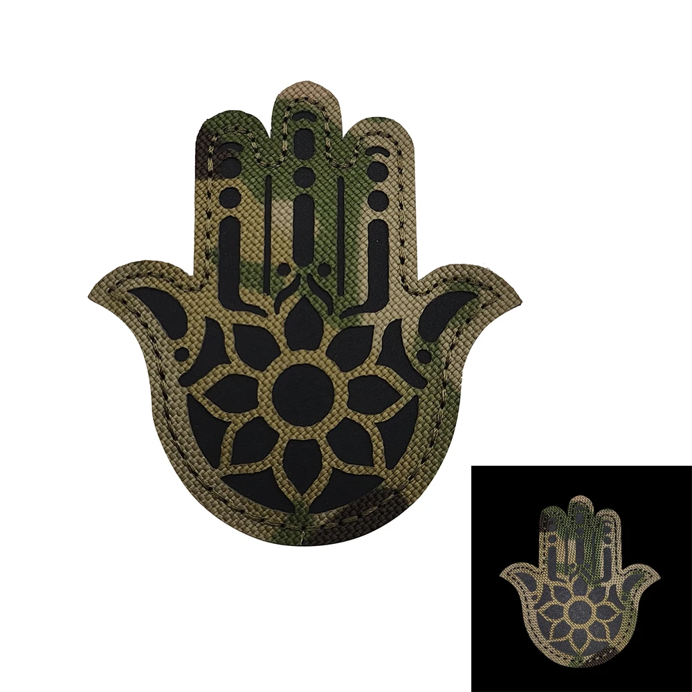 Черная нашивка с буквами к/ф Хамса для сумок шляп рубашек