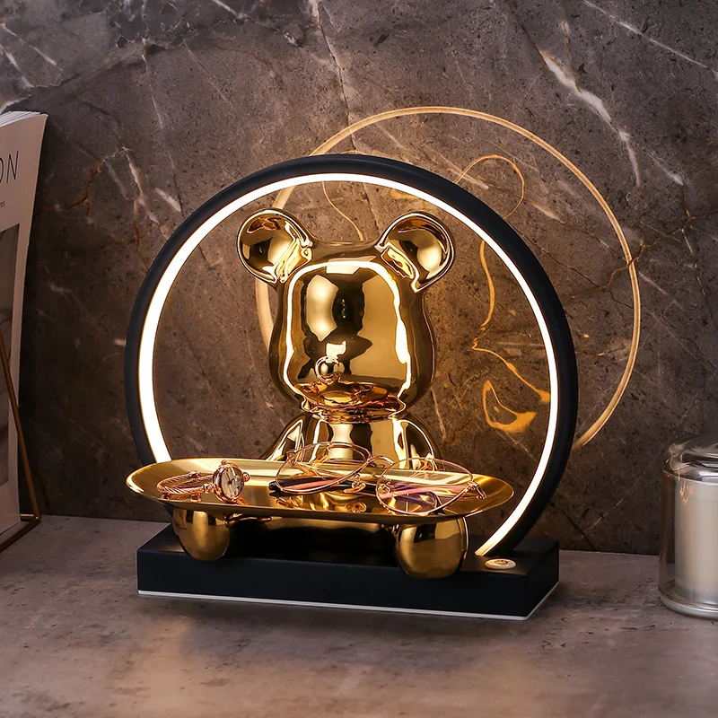 Креативный лоток для хранения насильственных медведей Лоток ключей у входа в