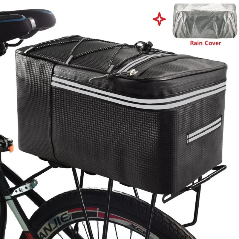 

15L Bike Bag Bicycle Cyling Riding Bikepacking Saddle Pannier Carrier Tail Rear Luggage Rack Bag Back Seat Accessories