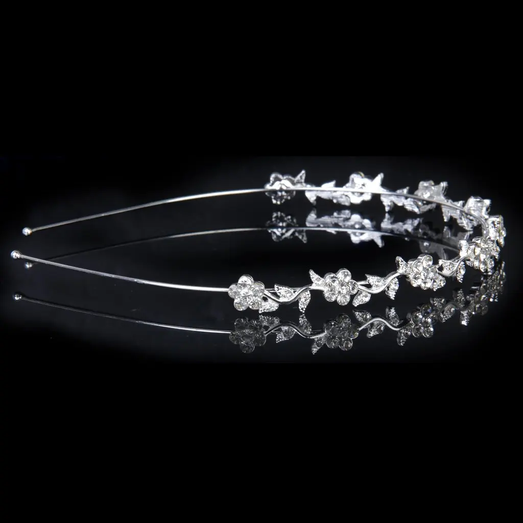 

Bridal Bridesmaid Flower-Leaf Pattern Headband Wedding Tiara