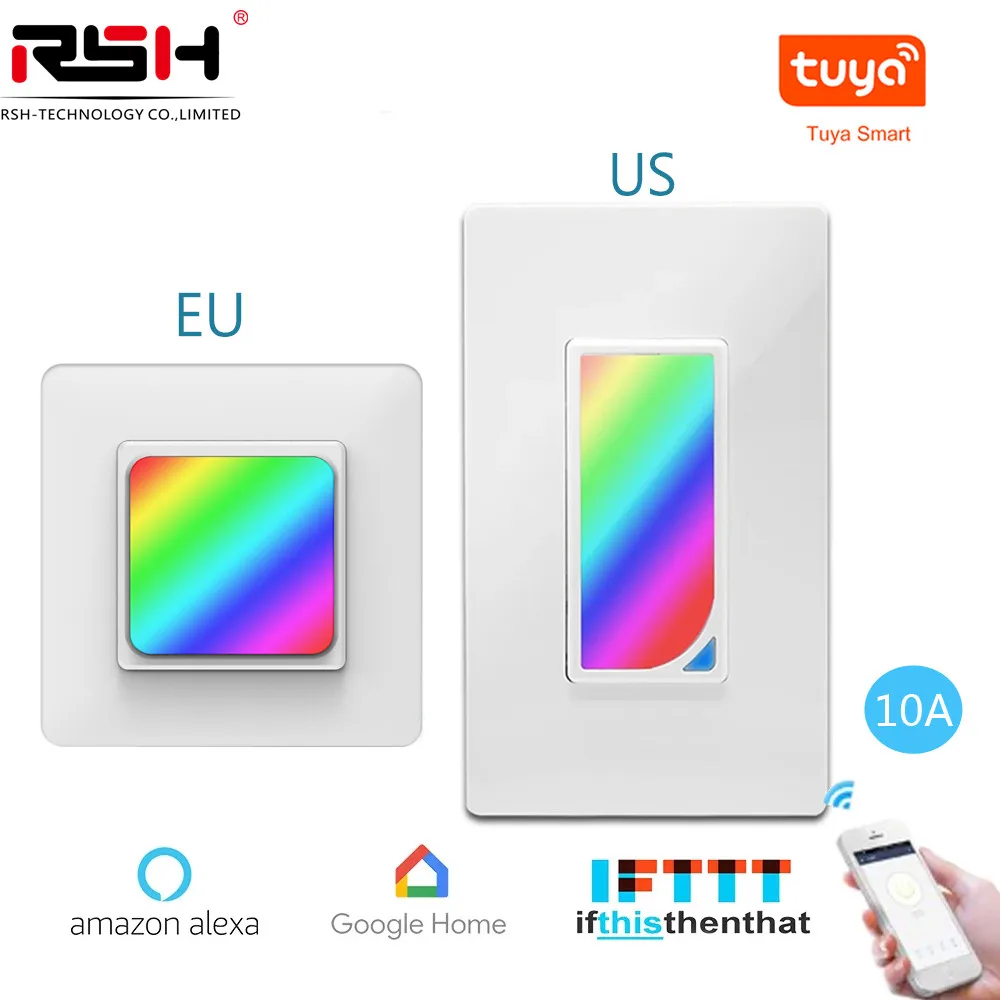 

Умный настенный выключатель с поддержкой Wi-Fi и RGB-подсветильник кой