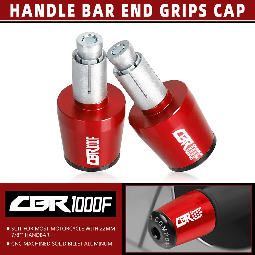 

Motorcycle Handle Bar Ends For HONDA CBR1000F CBR 1000F 1987-1997 1988 1989 Handlebar Grips End Caps Gear Balanced Plug Slider