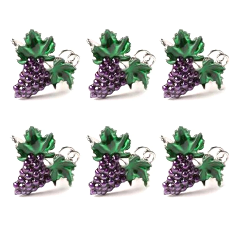 

6 Pcs Grapes Fruit Napkin Ring Holders Napkin Buckle Decoration For Wedding Banquet Birthday Holiday Dinner Party Decor