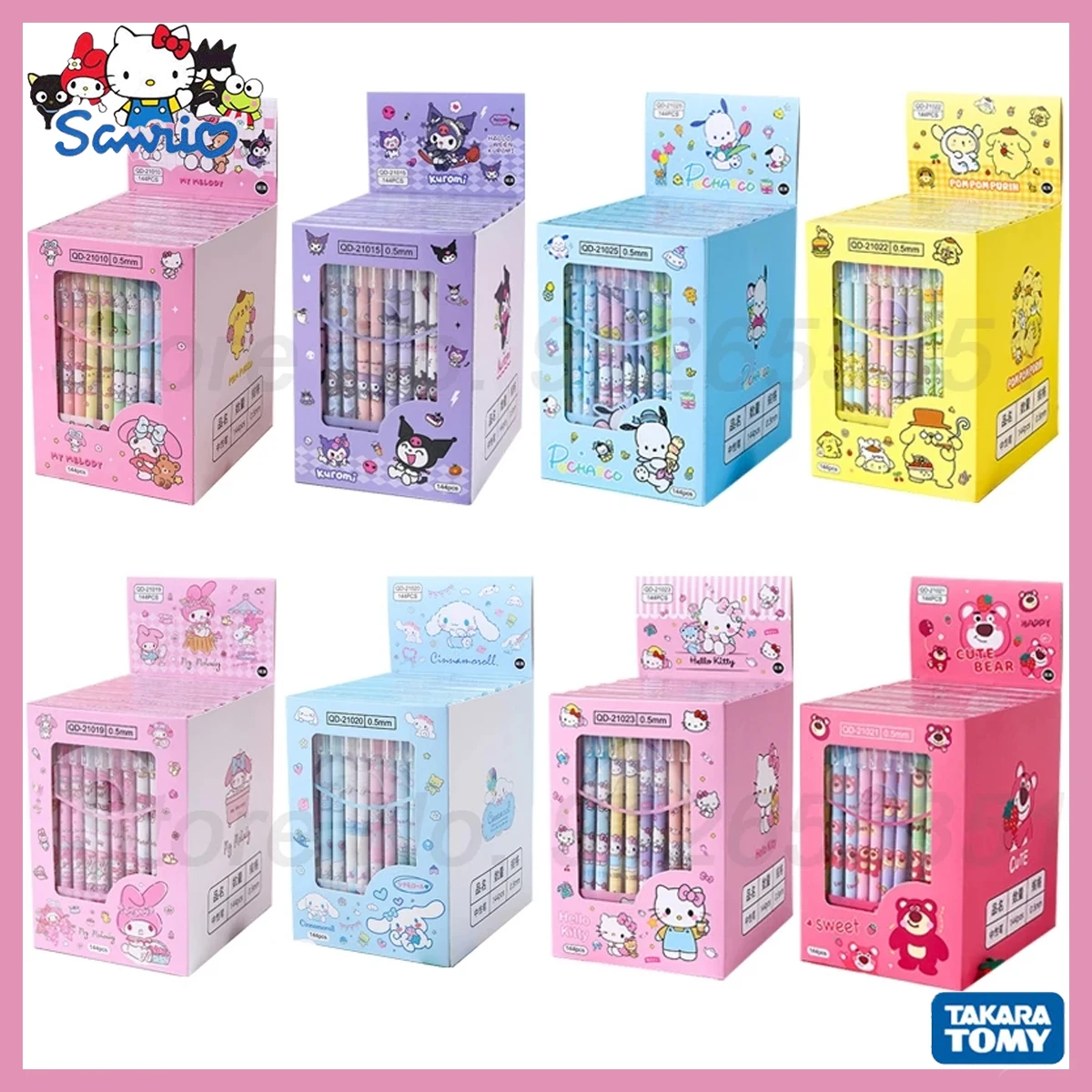 

12-144 шт. Sanrio стираемая нейтральная ручка Hellokitty Melody Kuromi Cinnamoroll роликовая шариковая ручка школьные принадлежности канцтовары оптом