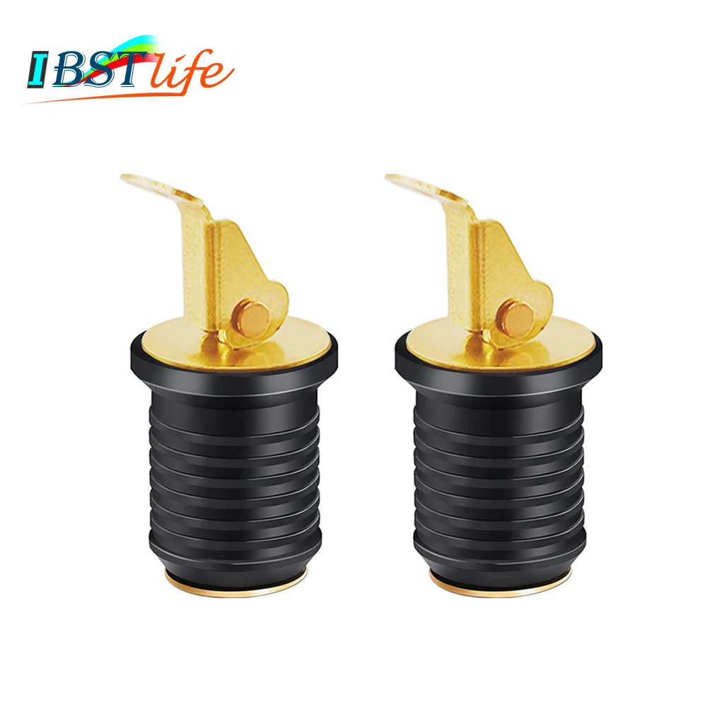 

2PCS/Lot Bait Well Plug Brass Screw Type Compression Plug Drain Plug Bung Socket Boat Marine Coolers Hulls Expandable Rubber