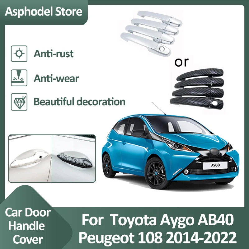 Накладка на дверную ручку для Toyota Aygo Peugeot 108 C1 2014~2022 автомобильная часть защитные