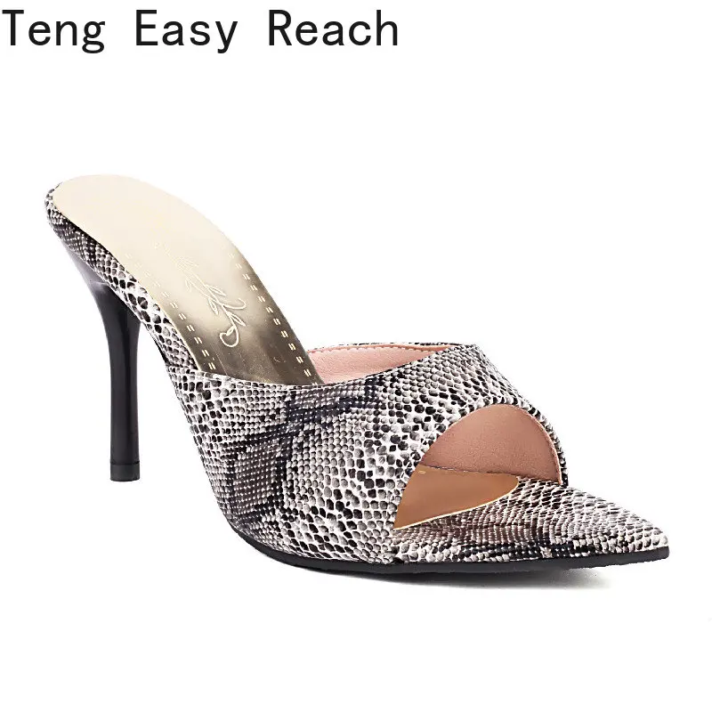

Женские сандалии со змеиным принтом, туфли с острым носком на тонком каблуке, римские сандалии, модная обувь для банкета и свадьбы, большой размер 34-45, 2023