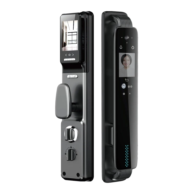 

Gate Wifi Password Card Digital Smart App Fingerprint Camera Doorbell Biometric Face Recognition Door Lock With Camera