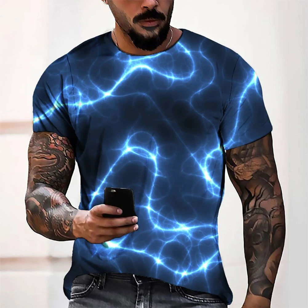 

Men Summer 3D Novelty Graphic Short Sleeve Sports Gym Fitness Muscle T-Shirt Top