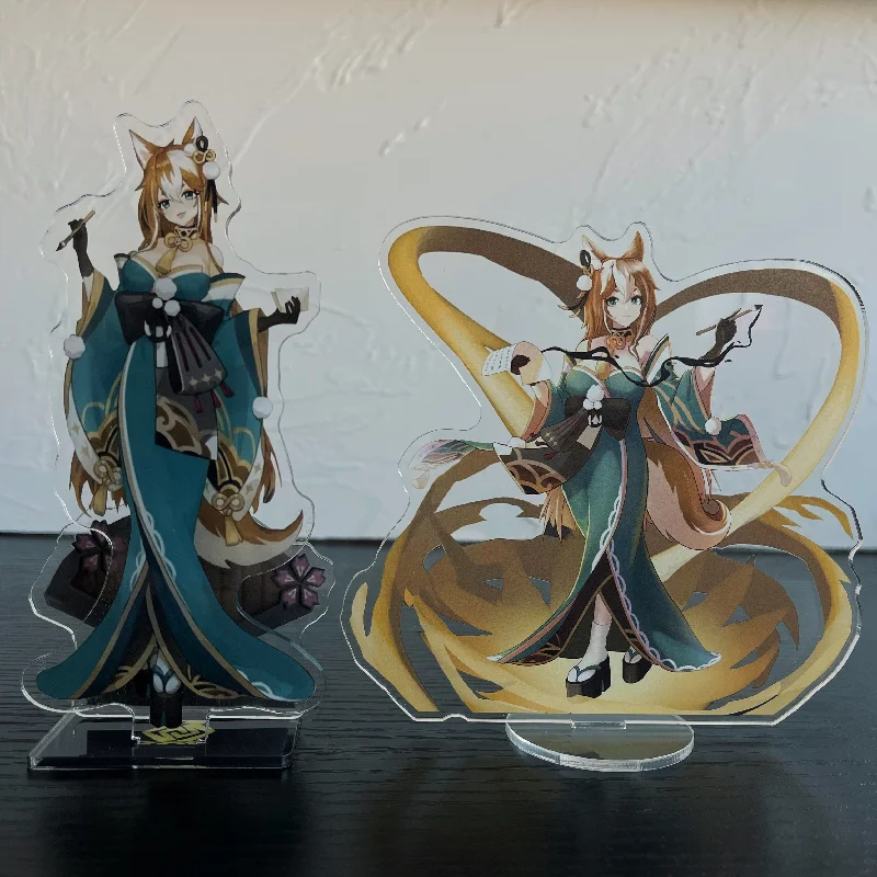 

Popular Anime Genshin Impact Stand Acrylic Game Figure Gorou Hina Model Toy Plate Desk Decoration Fans Collection Prop Gift