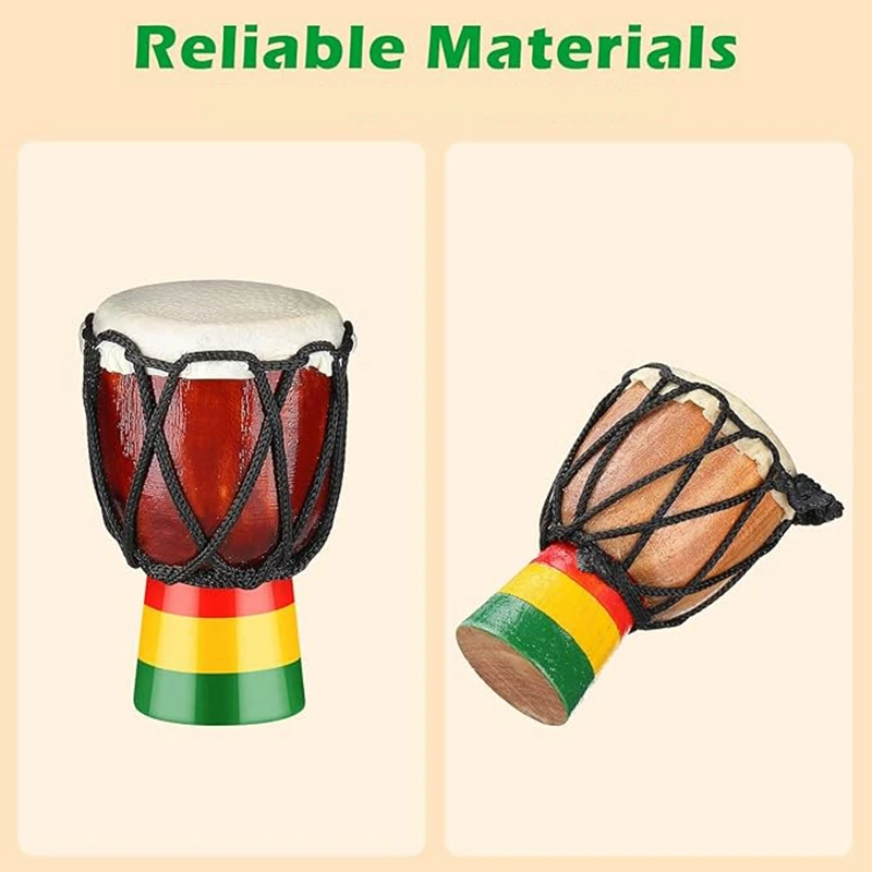 Ожерелья в виде инструментов Djembe барабан Мини Подвеска Африканский деревянный