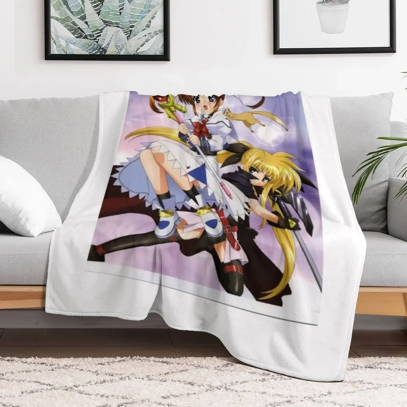 Takamachi Nanoha and Fate Testarossa Harlaown (Mahou Shoujo Lyrical StrikerS) Плед Одеяла