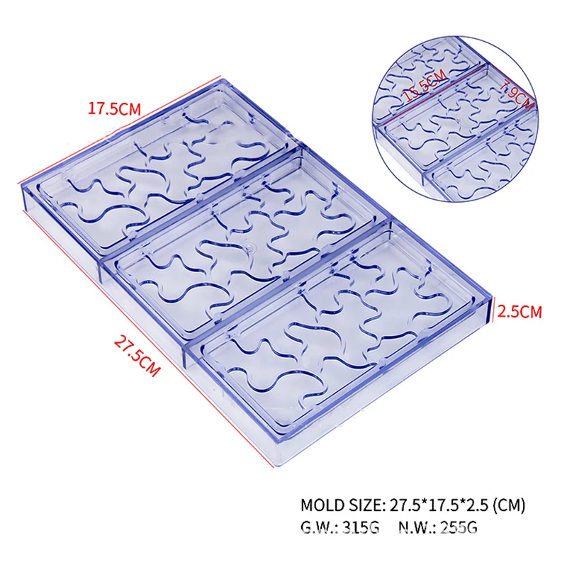 

Chocolate Tools Polycarbonate Chocolate Mould Chocolates Candy Bar Mold Confectionery Tray Cake Form Baking Pastry Bakery Tools